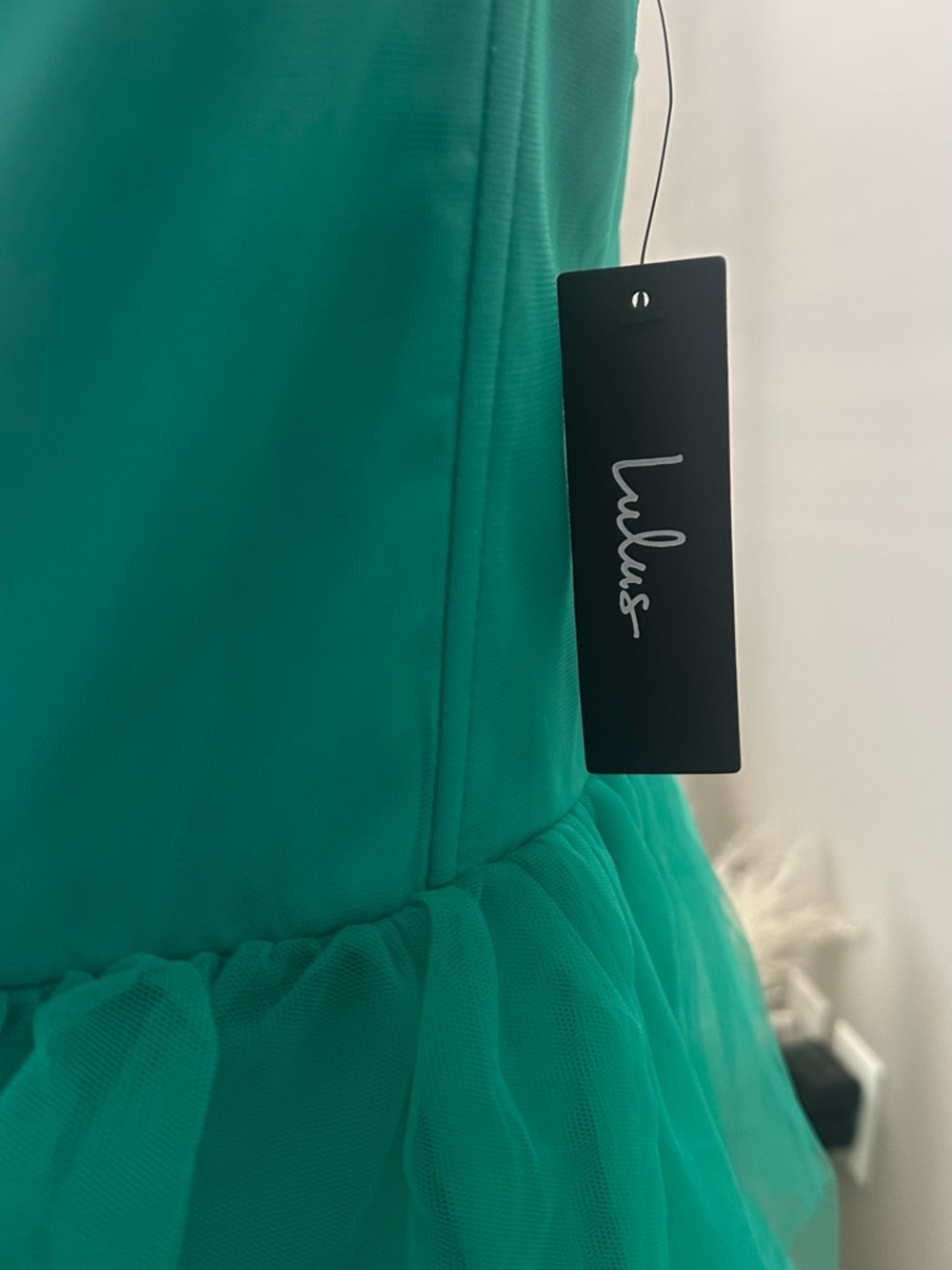 Lulu’s Rule the Runway Teal Green Tulle Bustier Tiered Prom Formal Maxi Dress XL - Picture 5 of 10